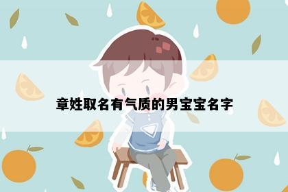 章姓取名有气质的男宝宝名字